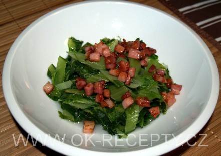 Salát z čínského zelí s opečenou slaninou + foto postup